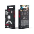 Maxlife MXUC-06 kaapeli USB-C - USB-C 1,0 m 20W harmaa nailon
