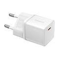 Baseus sein&auml;laturi GaN5 Mini PD 30W 1x USB-C kuunvalkoinen