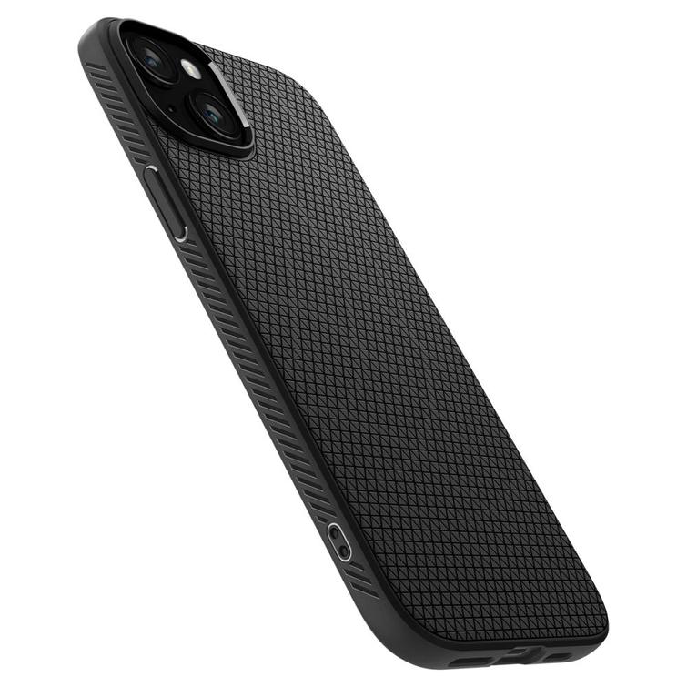 Spigen Liquid Air -suojakuori iPhone 15 Plus 6,7":lle mattamusta