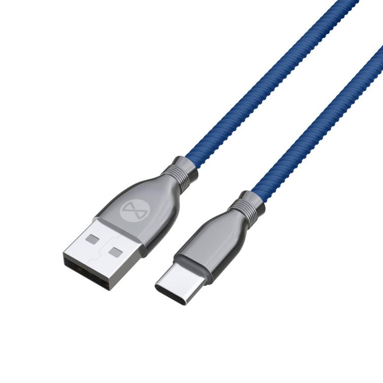 Forever Tornado -kaapeli USB - USB-C 1,0 m 3A tummansininen