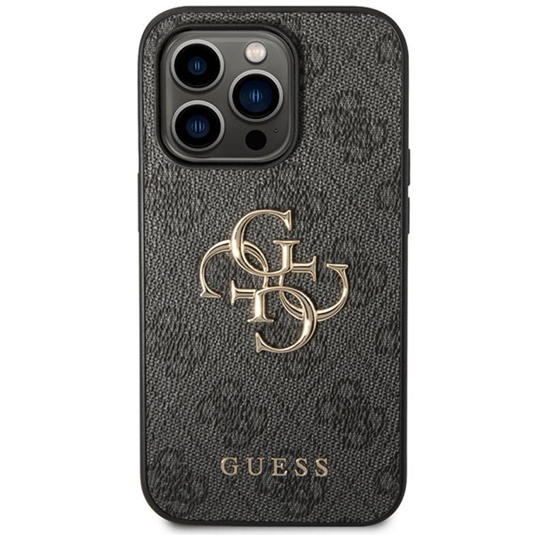Guess iPhone 15 Pro 6,1" -puhelimen kuoret GUHCP15L4GMGGR harmaa kovakuori 4G Big Metal Logo