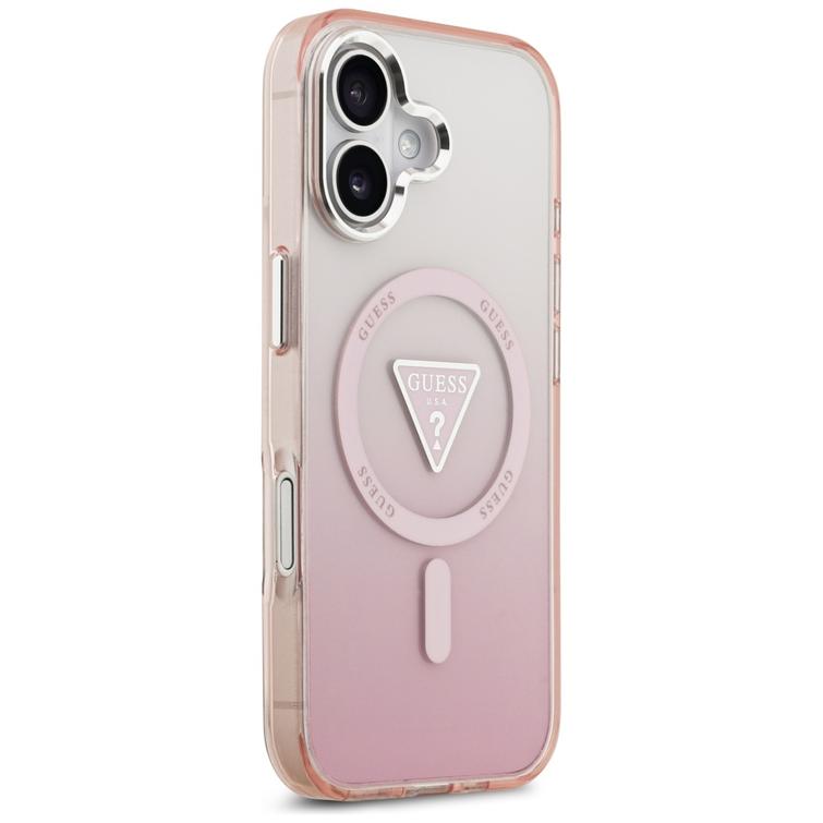 Guess Case Magsafe IML -liukuv&auml;rj&auml;yskotelo iPhone 17:lle, pinkki
