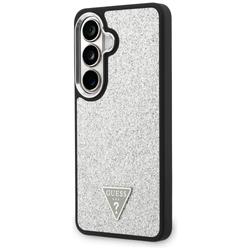 Guess case Fixed Glitter Triangle MagSafe for Samsung Galaxy S26 silver