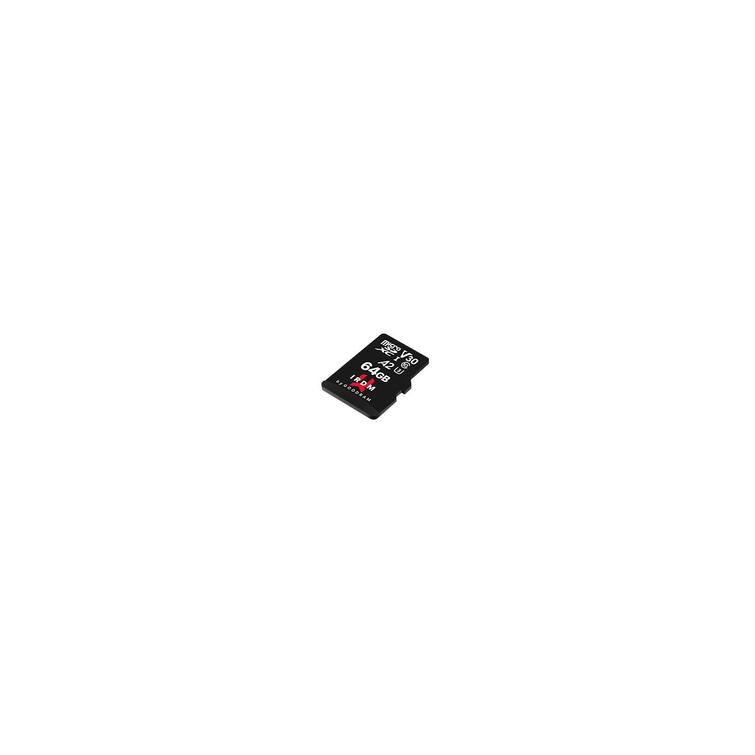 GoodRam IRDM 64GB microSD UHS-I U3 V30 -muistikortti adapterilla