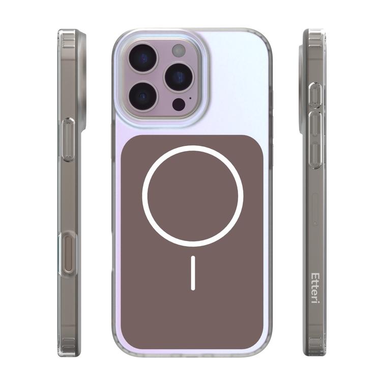 Etteri Hidden Pearl case for iPhone 16 Pro Max 6,9" brown