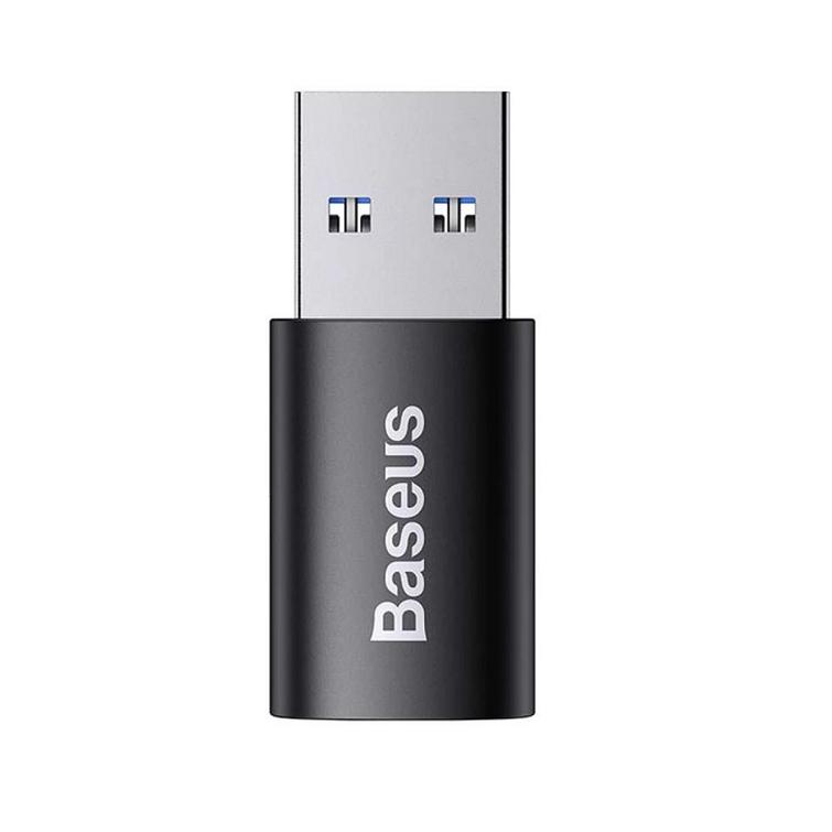 Baseus Ingenuity USB-A 3.1 - USB-C -sovitin, musta, OTG
