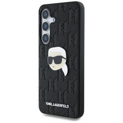 Karl Lagerfeld HC PU Monogram K. Head Pin -suojakuori Samsung Galaxy S25:lle, musta
