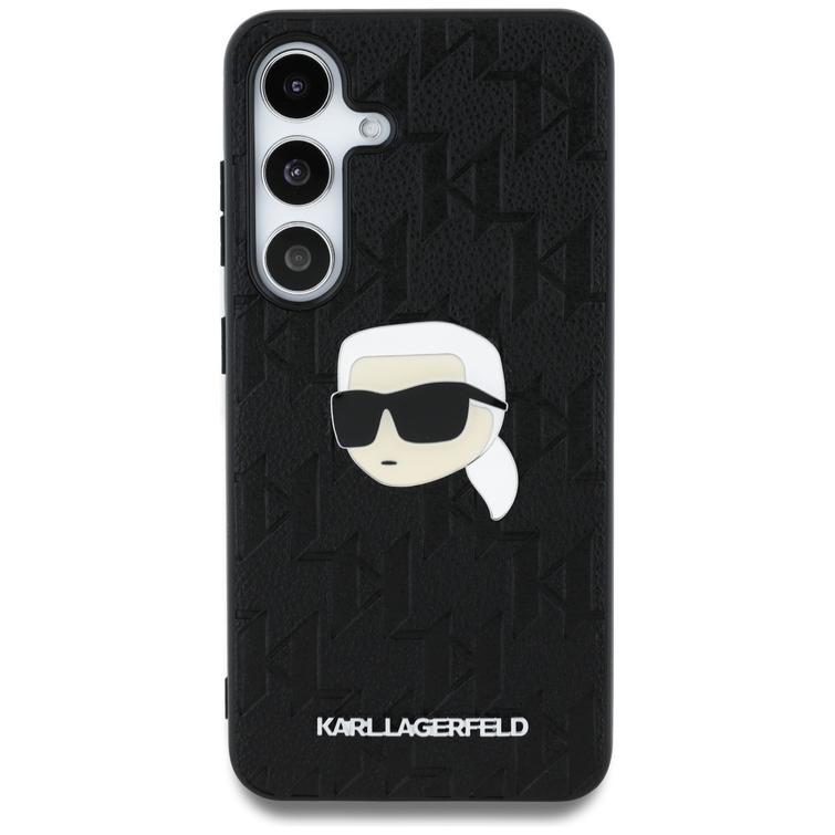 Karl Lagerfeld HC PU Monogram K. Head Pin case for Samsung Galaxy S25 Plus black