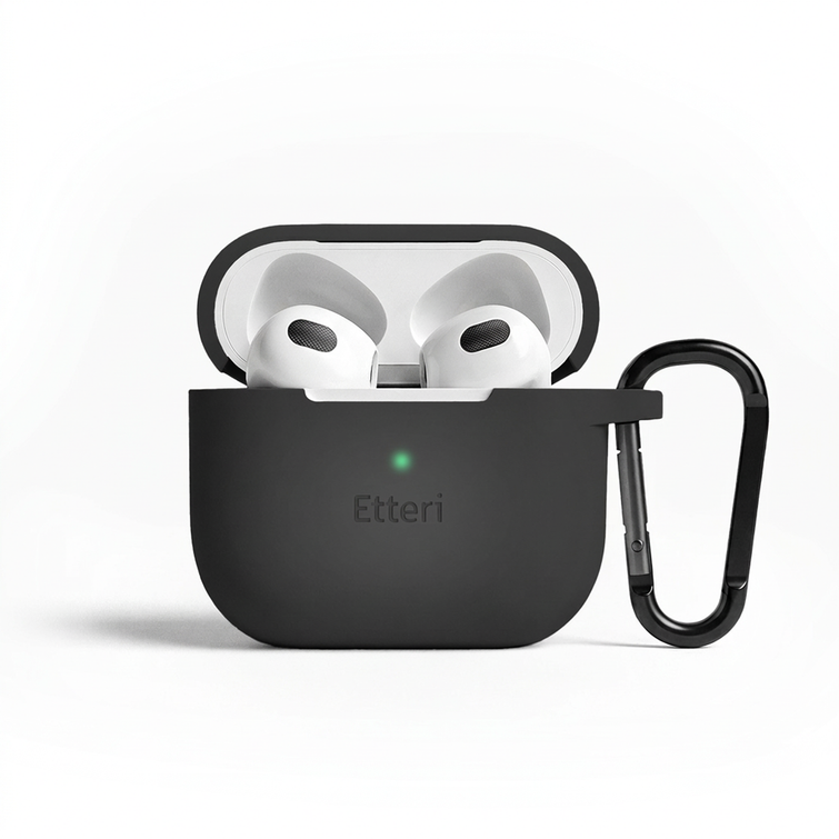Etteri-silikonikotelo AirPods 3:lle musta