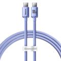 Baseus-kaapeli Crystal Shine USB-C - USB-C 1,2 m 100W violetti