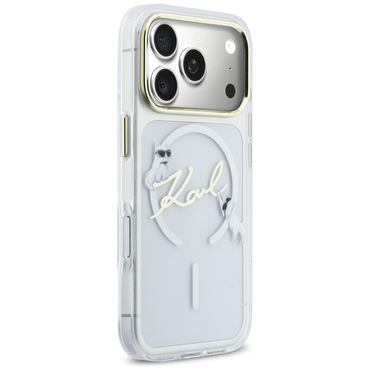 Karl Lagerfeld kotelo iPhone 17 Pro 6,3" IML Choupettes Karl Script Logo MagSafe l&auml;pin&auml;kyv&auml;