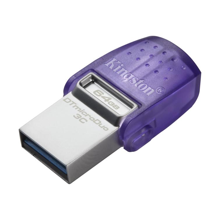 Kingstonin 64 Gt:n muistitikku USB 3.0 / USB 3.1 DT microDuo 3C + USB-C