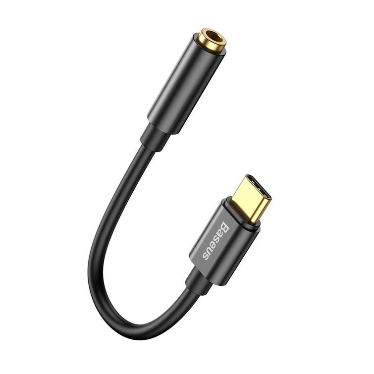 Baseus-sovitin L54 USB-C - 3,5 mm liitäntä, musta
