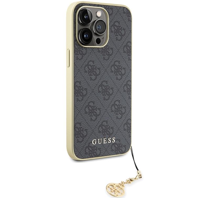 Guess iPhone 15 Pro Max 6,7" suojakuori GUHCP15XGF4GGR harmaa HC PU 4G Charm