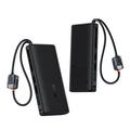 Baseus digital display power bank with dual built-in usb-c cables 20000mAh 100W Cosmic Black