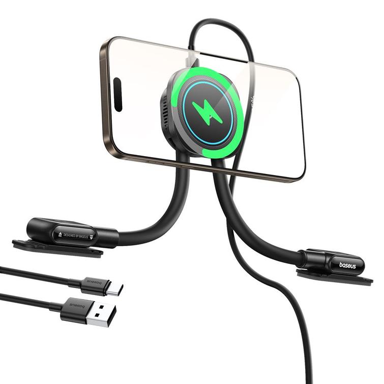 Baseus PrimeTrip C03sPro Magnetic Wireless Car Charger Mount Stick-On Type Black