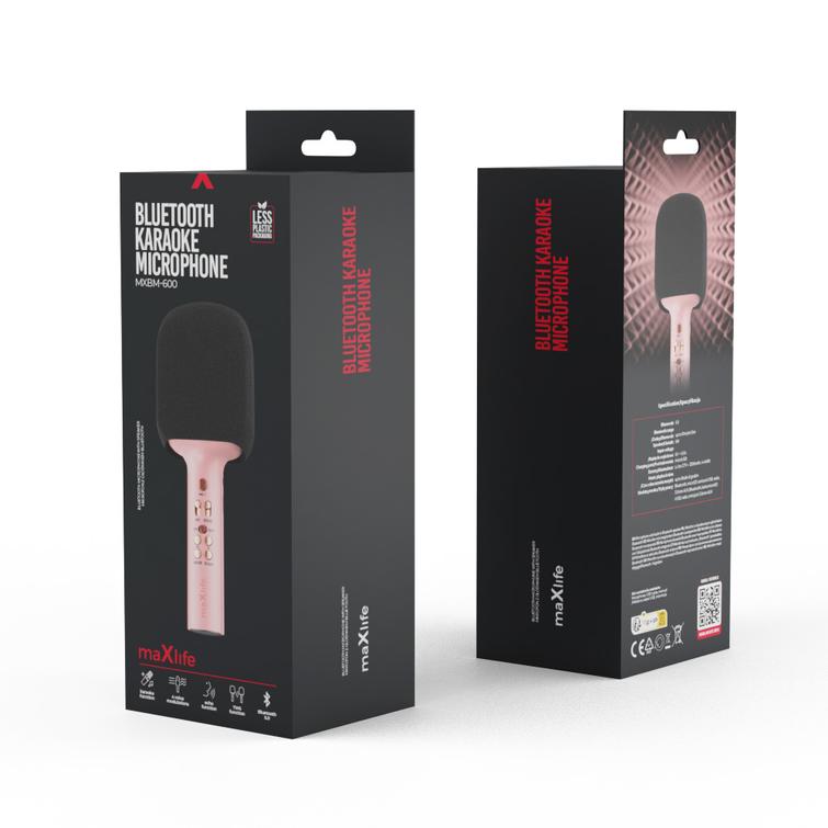 Maxlife Bluetooth-mikrofoni kaiuttimella MXBM-600 pinkki
