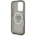 Guess Hardcase MagSafe IML Metal Mountain Logo -suojakuori iPhone 16 Pro 6,3":lle, musta