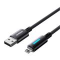 Baseus Lit USB-kaapeli - Lightning 1m 2.4A Kosminen musta