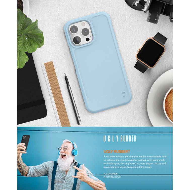 Ruma kuminen L-muotoinen suojakuori iPhone 15 Plus 6,7":lle, musta