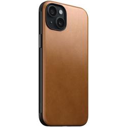 Nomad Modern nahkakotelo iPhone 15 Plus 6,7":lle, englantilaisen ruskean värinen