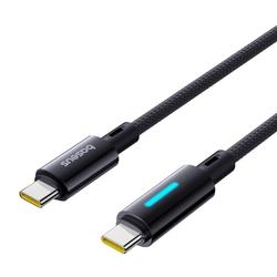 Baseus Lit -kaapeli USB-C - USB-C 2m 100W Kosminen musta
