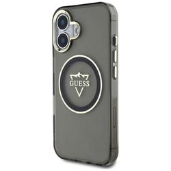 Guess Hardcase MagSafe IML Metal Mountain Logo -suojakuori iPhone 16 6,1":lle, musta