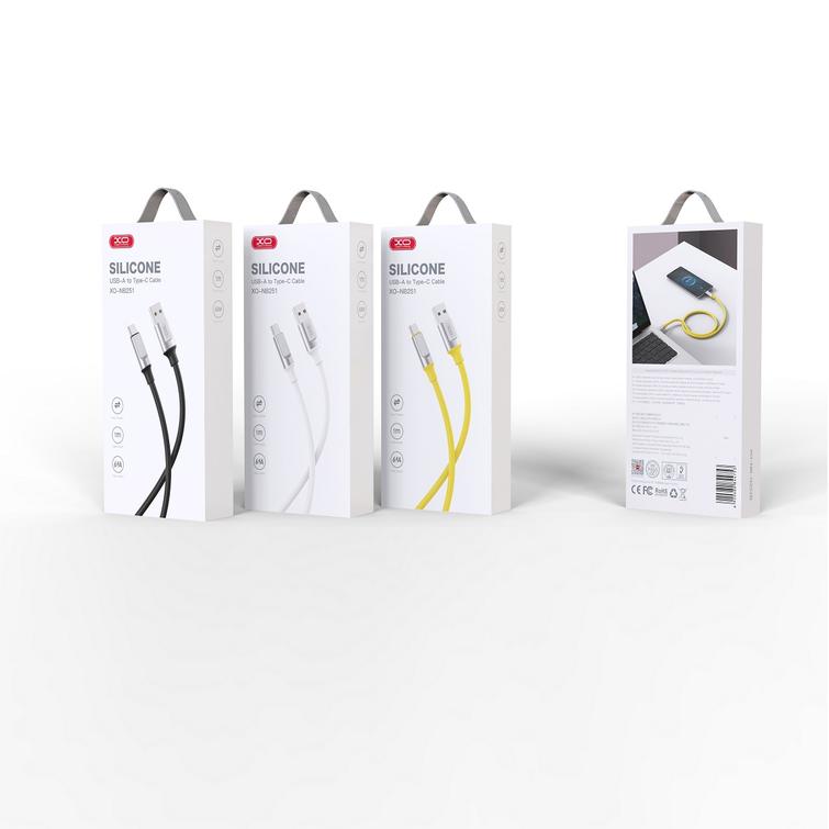 XO-kaapeli NB251 USB - USB-C 1,0 m 6A valkoinen