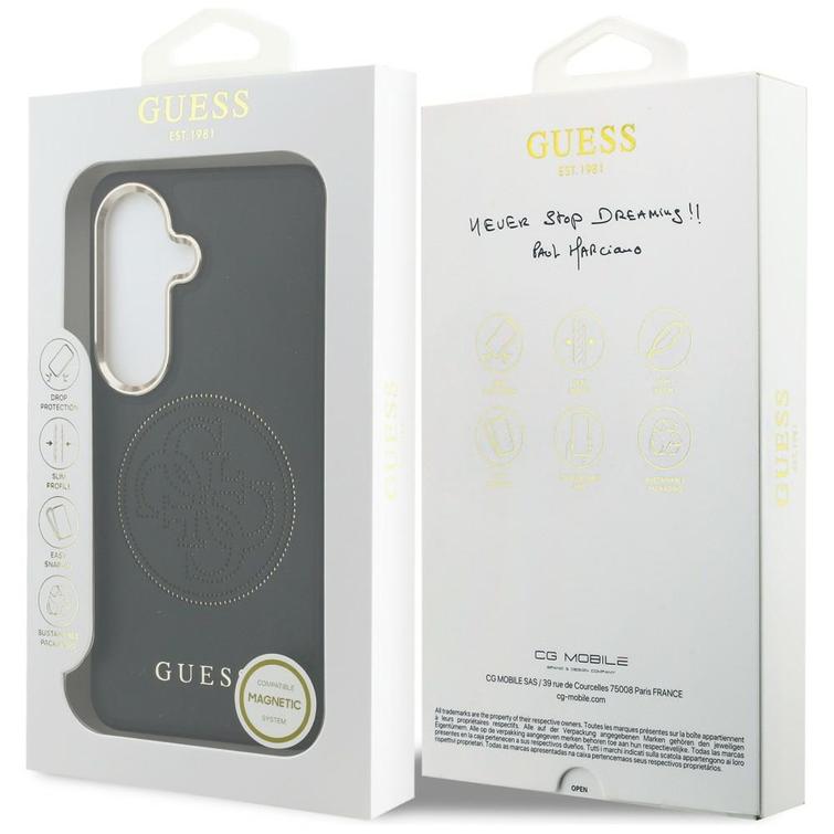 Guess case Perforated Logo MagSafe for Samsung Galaxy S26 black