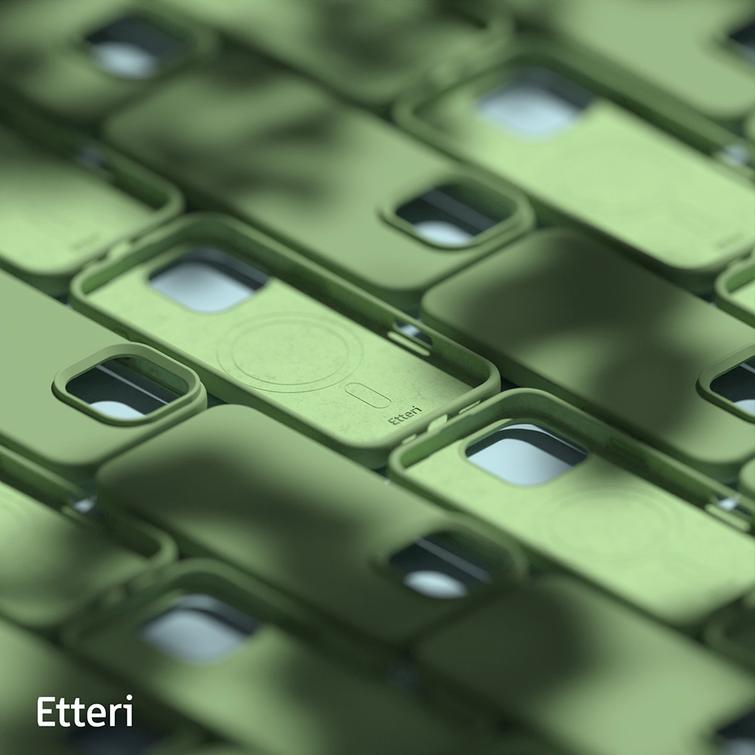 Etteri Silicone Mag -suojakuori iPhone 16 Pro Max 6,9":lle, vaaleanvihre&auml;