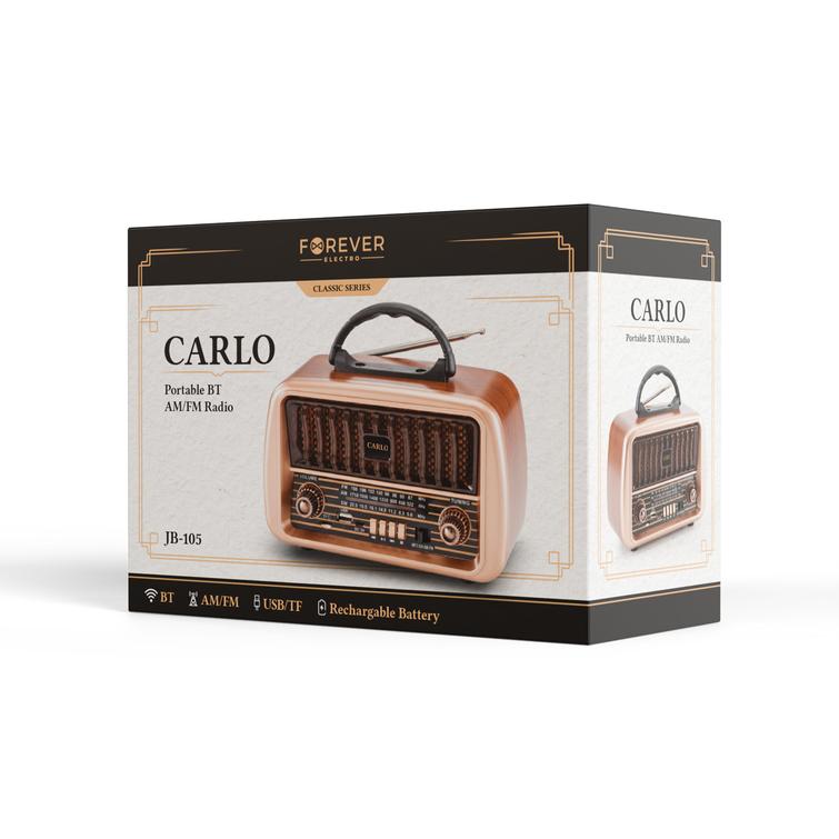 Ikuisesti Electro FM-radio CARLO JB-105 BT USB 1200 mAh