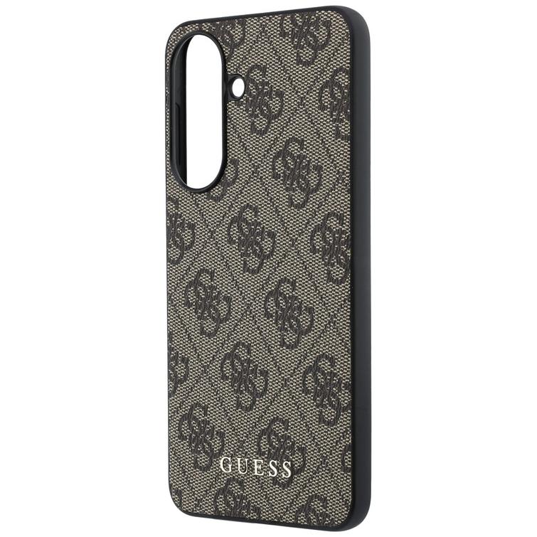 Guess HC PU 4G Classic Logo case with charm for Samsung Galaxy A57 brown