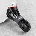 Baseus-kaapeli Cafule USB - USB-C 2,0 m 2A puna-musta