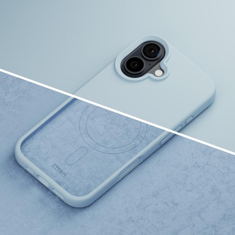 Etteri Silicone Mag kotelo iPhone 17:lle vaaleansininen