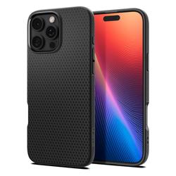 Spigen Liquid Air -suojakuori iPhone 16 Pro 6,3":lle mattamusta