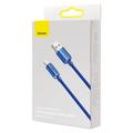 Baseus Crystal Shine USB-Lightning-kaapeli 1,2 m 2,4A sininen