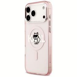 Karl Lagerfeld suojakuori iPhone 17 Pro Max 6,9" IML Choupette Sketch Logo MagSafe vaaleanpunainen