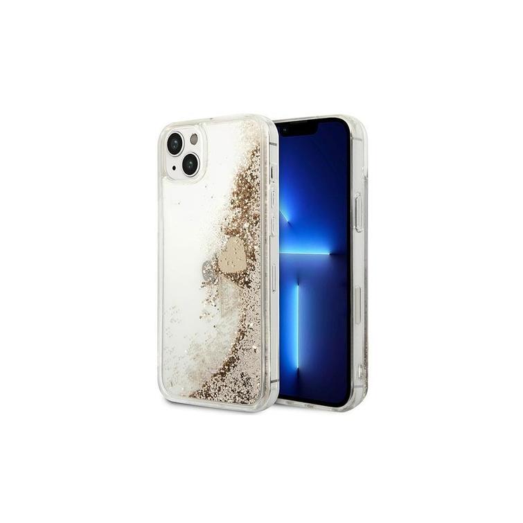 Guess-kotelo iPhone 14 Plus 6,7" GUOHCP14MGLHFLGO kulta HC nestemäiset glitterkoristeet