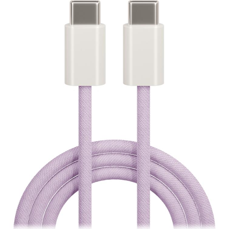 Maxlife MXUC-06 kaapeli USB-C - USB-C 1,0 m 20W violetti nailon