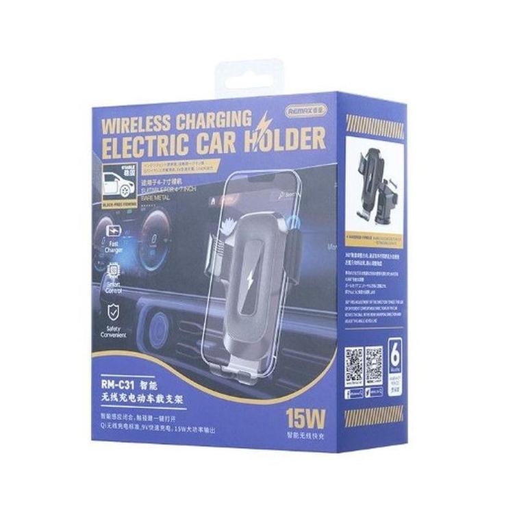 CAR HOLDER REMAX RM-C31 15W WIRELESS BLACK