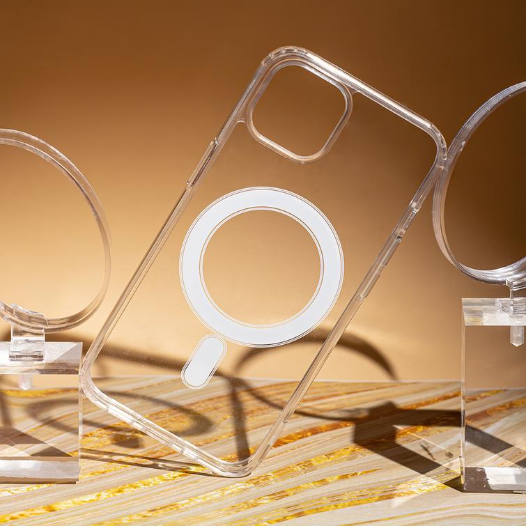 Iskunkest&auml;v&auml; 1,5 mm:n magneettikotelo Samsung Galaxy S23:lle, l&auml;pin&auml;kyv&auml;, isolla rei&auml;ll&auml;