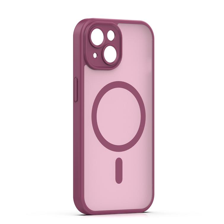 Mag Matt case for iPhone 14 6,1" maroon camera protection