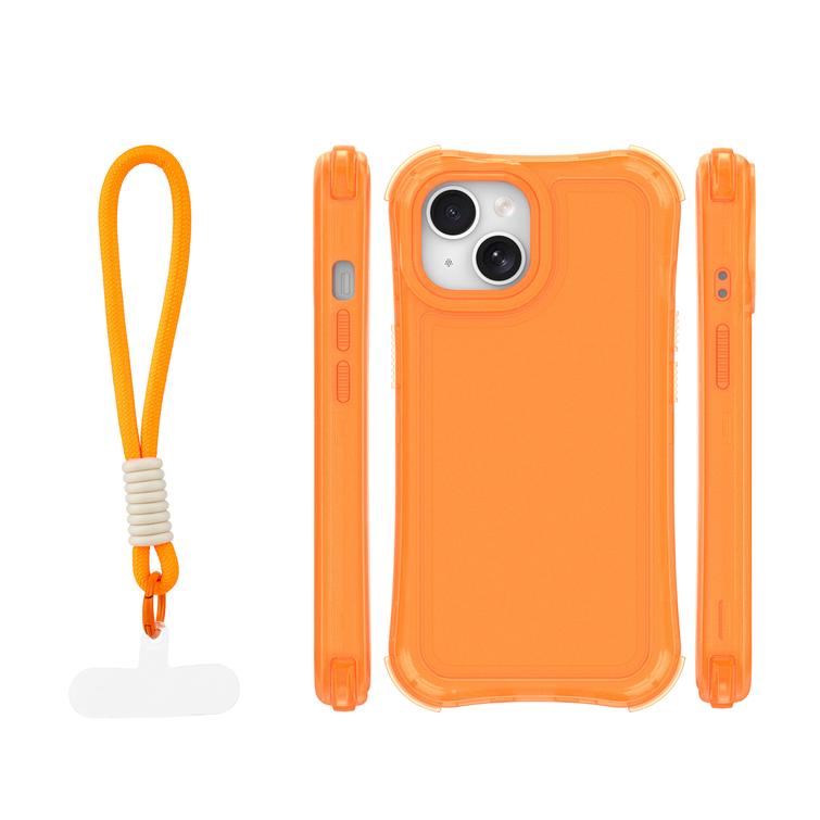 Safepop case with strap for iPhone 15 6,1" orange