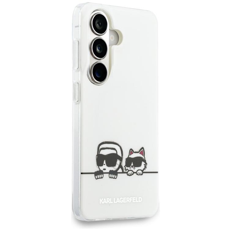 Karl Lagerfeld case IML Peekaboo Karl&Choupette MagSafe for Samsung Galaxy S26 transparent