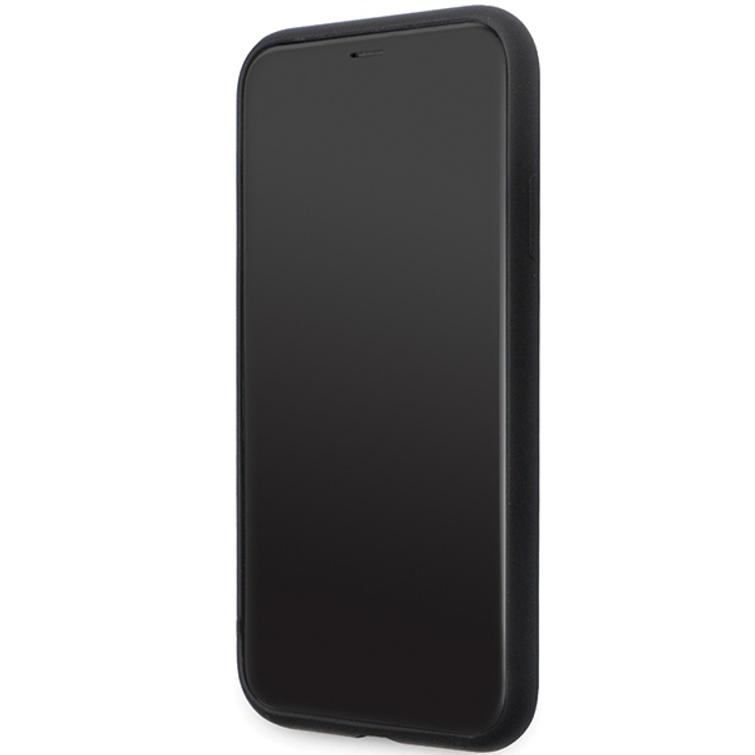 Karl Lagerfeld iPhone 11 -suojakuori KLHCN61SMHKNPK musta HC Silicone Ikonik Metal Pin