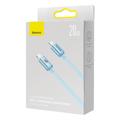 Baseus-kaapeli Crystal Shine USB-C - Lightning 1,2 m 20W taivaansininen