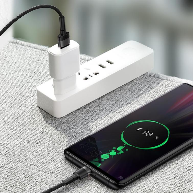 Baseus-kaapeli Cafule HW QC USB - USB-C 1,0 m harmaanmusta 40W