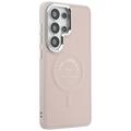 Karl Lagerfeld case Embossed Ring RSG Logo MagSafe for Samsung Galaxy S26 Ultra pink
