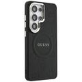 Guess case Saffiano Peony Embossed Ring MagSafe for Samsung Galaxy S26 Ultra black
