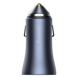 Baseus autolaturi Golden Contactor Pro PD 40W 1x USB 1x USB-C tummanharmaa